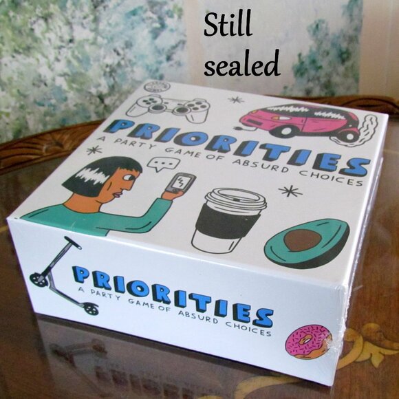 PRIORITIES GAME, PARTY BOARD GAME of ABSURD CHOICES, NEW, SEALED - A FUN GIFT! - Picture 3 of 4